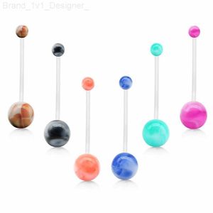 Jforyou 5 PCS Zwangerschap Zwangerschap Flexibele Bioplast Lange navelringen Navel Retainer Body Piercing 14G 1 1/2 inch Lengte L230808