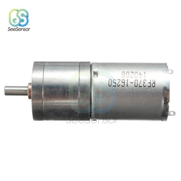 JGA25-370 Mini motor DC 12 V Motor de engranaje eléctrico Alto torque 5/10/15/20/30/60/100/150/200/300/400/500/1000/1200 RPM