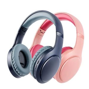 JH-919 casque sans fil Bluetooth rose bleu pliable stéréo écouteurs Super basse suppression de bruit micro pour ordinateur portable TV