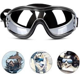 JH Lunettes de soleil réglables pour chien Lunettes de soleil anti-uv Lunettes de soleil anti-neige étanches pour chien de taille moyenne à grande