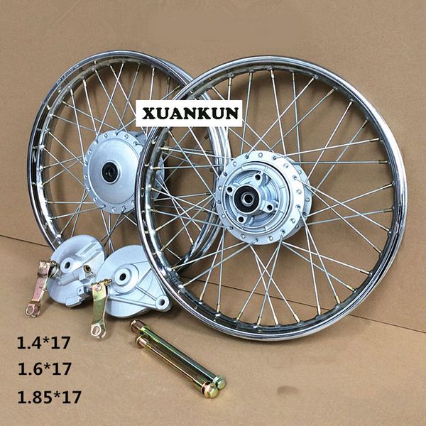 Ensemble de roue avant et arrière de modification de moto JH70/anneau en acier élargi roues DY100