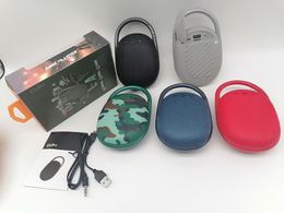 Jhlclip4 Mini Draadloze Bluetooth-luidspreker Draagbare buitensporten Audio Dubbele hoornluidsprekers met geschenkdoos 5 kleuren