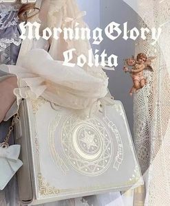 JIAERDI Harajuku Lolita Bolsa Mujeres Estilo Preppy Jk Moon Magic Book Bolsas de Hombro Damas Elegante Dulce Lindo Bolso Y2k 240309