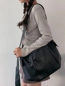 JIAERDI Harajuku Solid Tote Bag Vrouwen Vintage Grote Capaciteit Casual Handtas Dames Retro Reizen Esthetische Messenger Bags 240226