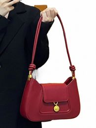 Jiaerdi Vintage Red Y2K Handtas Women High Street Elegance Pu Leather Shoulder Bag Ladies Retro Fi onderarm tas Aesthetic 29VP#