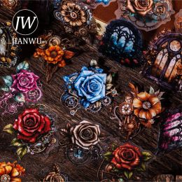 Jianwu 12 feuilles Nightmare Flower Series Vintage Material Decor Sticker Sticker Creative DIY Journal Collage Stationry