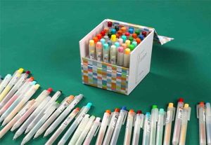 Jianwu 36 Colorssetset mignon Fresh Fresh Capacile Colors Gel Pen Set Set Simple Translucent Writing Gel stylo pour Student Supplies Kawaii 21055390