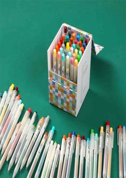 JIANWU Juego de bolígrafos de gel de colores de gran capacidad, lindo y fresco, 36 colores, bolígrafo de gel de escritura translúcido simple para suministros para estudiantes Kawaii 26470469