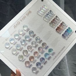 Jiaoyanshe nouveau Kit de vernis à ongles Gel à paillettes 25 couleurs couleurs les plus populaires 2023 printemps été ensemble de vernis à ongles vente en gros Gel vernis