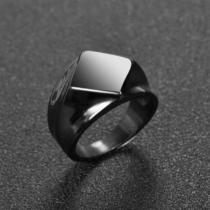 Nieuwe Mannen Ringen Retro Geometrische Stijl Ring Punk Ringen Mannelijke Sieraden Unisex Zilver Zwart Goud