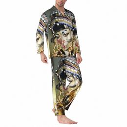 Jibaro Pyjama Ensembles Love Death Robots Seas 3 Mignon Pyjama Doux Mâle Lg Manches Vintage Sommeil Deux Pièces De Nuit Plus La Taille B34e #