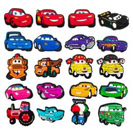  Jibbitz 10-20 unids/set coches lindos PVC Croces zapatos encantos vehículo de dibujos animados DIY sandalias accesorios zuecos decoraciones niño niños regalo