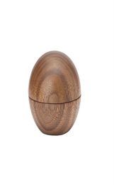 Jibill Wood 2 couches Fumer Herb Grinder Ball Forme Tobacco Crusher Gift pour le fumeur WMMY00054710470
