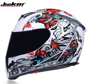 Jiekai Dot approuvé le casque de moto en plein visage approuvé avec un casque de course rapide à double objectif Casco Casque Moto9367180