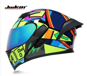 Jiekai Jiekai Electric Motorcycle Helmet Men and Women Full Cover Antifog Racing Full Helmet Street Sports Auto Locomotief Helm 8072712