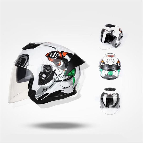 JIEKAI casque de moto demi-couverture demi-casque de course pour hommes et femmes2198