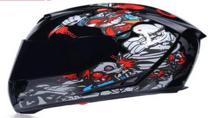 Jiekai motorfietshelm mannen en vrouwen volle gezicht helm volledige cover persoonlijkheid vier seizoenen dubbele lens locomotief warme antifog h5231560