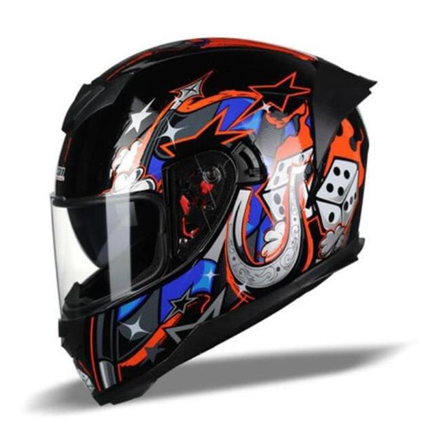 JIEKAI casque de moto tout-terrain course pour hommes casque intégral sports de plein air équipement d'équitation288a