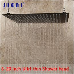 Jieni 8 ~ 20 pouces Ultra-Thin Rain Shower Head Back Bathroom Salle Salle Super Spirfall Water Spray Robinet Mixer Utilisation du robinet