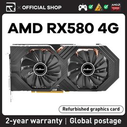 JIESHUO AMD RX 580 4GB 2304SP Video grafische kaart GDDR5 GPU 256BIT rx580 4g Ondersteuning Computer desktop Computer games Kantoor 580rx