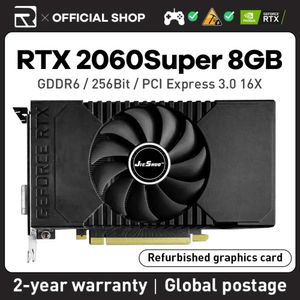 JIESHUO NVIDIA RTX 2060 SUPER 8GB 2176SP carte graphique de jeu GDDR6 GPU 256bit rtx2060 Super 8g PC de bureau vidéo Offic 2060s rtx