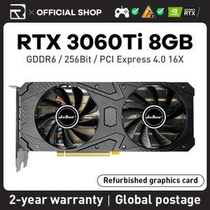 Jieshuo RTX 3060TI 8 go carte graphique GeForce rtx 3060 TI 8 go 256 bits jeux carte graphique Nvidia GDDR6 256 bits NVIDIA GPU DP * 3 PCI