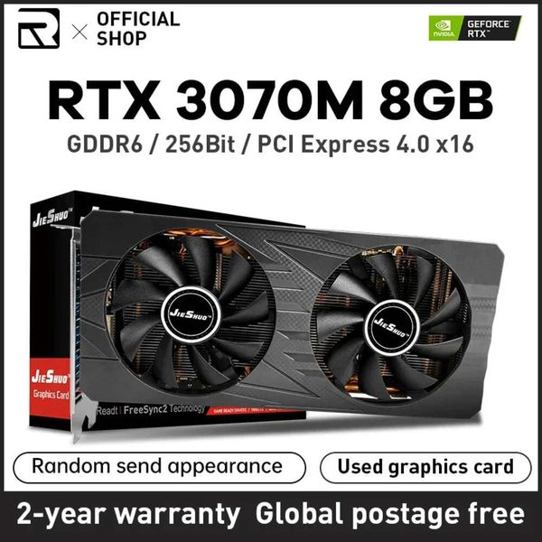 JIESHUO RTX 3070M 8GB puce pour ordinateur portable carte graphique de jeu NVIDIA GPU 8Pin 256bit GDDR6 rtx 3070m 8gb PC vidéo de jeu 3070 rtx