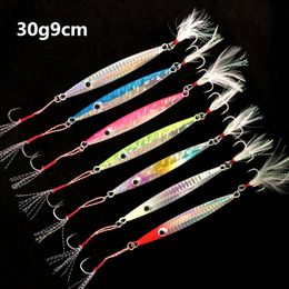 Jigbait Lure Shore Cast Jig Pesca Cebo duro Señuelos artificiales Forma de pez Salix Leaf vib minnow