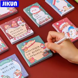Jikun 50Sheets Adesive Notes Christmas Memo Pad Geplaatst It Sticky Note Planner Sticker Notepad School Office Supplies briefpapier