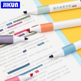 Jikun 8 kleuren retro highlighter tekeningen set student fluorescerende marker schilderen pennen