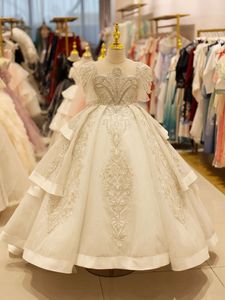 Jill Arabisch blanke meid Quinceanera jurken kralen parels Dubai prinsesjurk voor kinderen verjaardag bruiloftsfeest J095 l2405