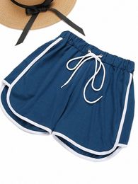 Jim NORA Shorts de sport femmes été couleur bonbon Anti vidé Shorts maigres décontracté dame taille élastique plage pantalons courts a9Xc #