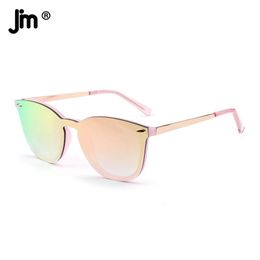 Jim Trendy Rimless Mirored Sunglasses Sunshes Sun Glassement pour femmes hommes UV400 240327