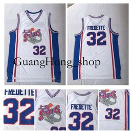 Jimmer Fredette 32 Shanghai Sharks White Ed Jersey Topkwaliteit Retro Jerseys Gratis verzending Zeldzaam