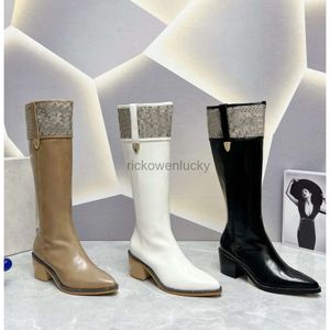 Jimmyness Choo Diseñador Botas de gamuza de alta calidad Chelsea Piel de becerro Zapatos de bota occidental Mujeres Tacones de bloque gruesos Botines Vestido de lujo Fiesta Botas de motocicleta de invierno