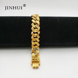 Jin Hui mode africaine éthiopie couleur or hommes Bracelet femmes fête ornement cadeaux de luxe pour amis Dubai Bracelet bijoux 240103