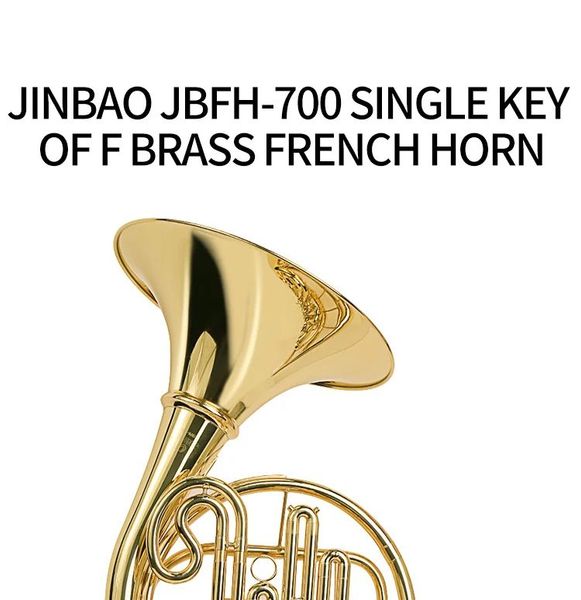 Instrumento de viento JinBao Corno-m JBFH-700 Hornerner Baltopha Cor-s llave única de trompa de latón Bb