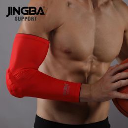 Jingba Support 1 PCS Elastische Lycra Basketball Knee Protector Pads Support+Volleybal elleboog Brace Support Protector Pad Rodilleras