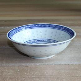 Jingdezhen Blue et blanc en porcelaine Céramique Ramen Ramen Plaque de dîner Vintage Chinois sous la vaisselle accessoires de cuisine