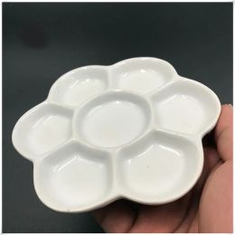 Jingdezhen Ceramic Palette Plum Blossom Gouache Aquaror Paint Tray Artist-Level Professional Supplies Multi-Specification