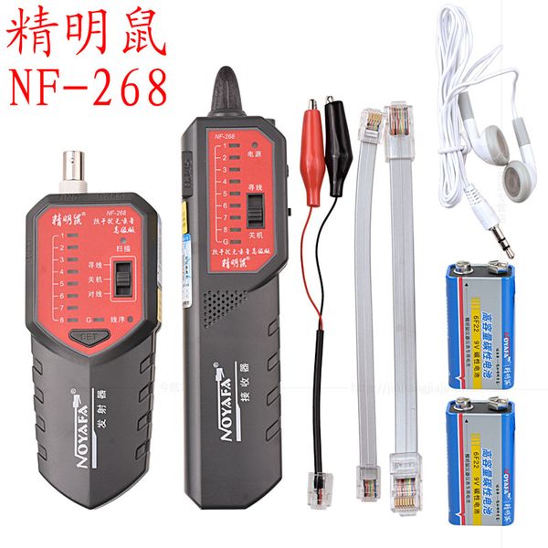 Jingming Mouse NF-268 Line Finder Instrument d'inspection de câble réseau Détecteur de ligne anti-interférence Testeur de câble réseau Détecteur de fil