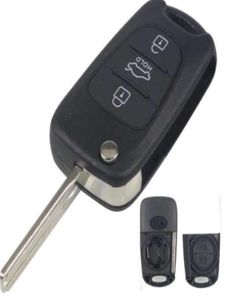 Jingyuqin lame non coupée 3 boutons coque de clé à distance pour HYUNDAI I30 IX35 pour Kia K2 K5 clés de voiture étui vierge Cover2093876