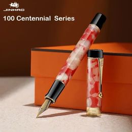 Jinhao 100 Centennial Resin Gold Fountain Pen EF F M NIB Écriture Business Office étudiants fournit des stylos stationnaires pour l'écriture 240417