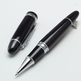 Bolígrafo de gran tamaño con clip negro y plateado de lujo Jinhao 159 con recambio de 0,7 mm