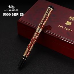 Jinhao 5000 Luxury Metal Fountain Pen Beautiful Dragon Texture Talling Office School Supplies Statary PK 9019 240521