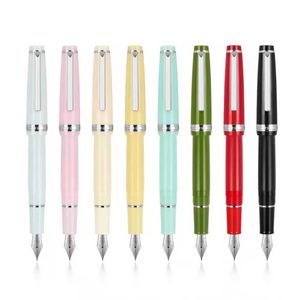 Jinhao 82 Acrylic Fountain Pen with Silver Trim, Fine Nib for Writing, Calligraphy, Office, School (A7282)