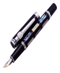 Jinhao 8802 Shell Shell Metal Fountain Pen Bent Nib Fude stylo Fine à la Calligraphie de grande taille pour écrire Office Drawing5400830