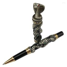 Jinhao ancien gris 3D serpent Cobra Texture Relief Sculpture stylo à bille roulante rechargeable professionnel bureau papeterie écriture