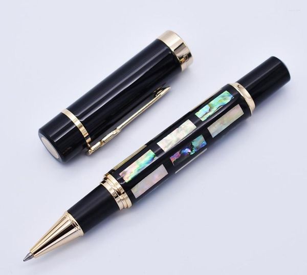 Jinhao, bolígrafo de gran tamaño con recambio, concha de mar verde perla brillante, regalo de escritura, suministros escolares para el hogar y la Oficina de negocios