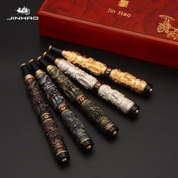 Jinhao Classic METAL bolígrafo Dragon Relief Trim ROLLERball PEN Escuela Estudiante Oficina Regalos Papelería